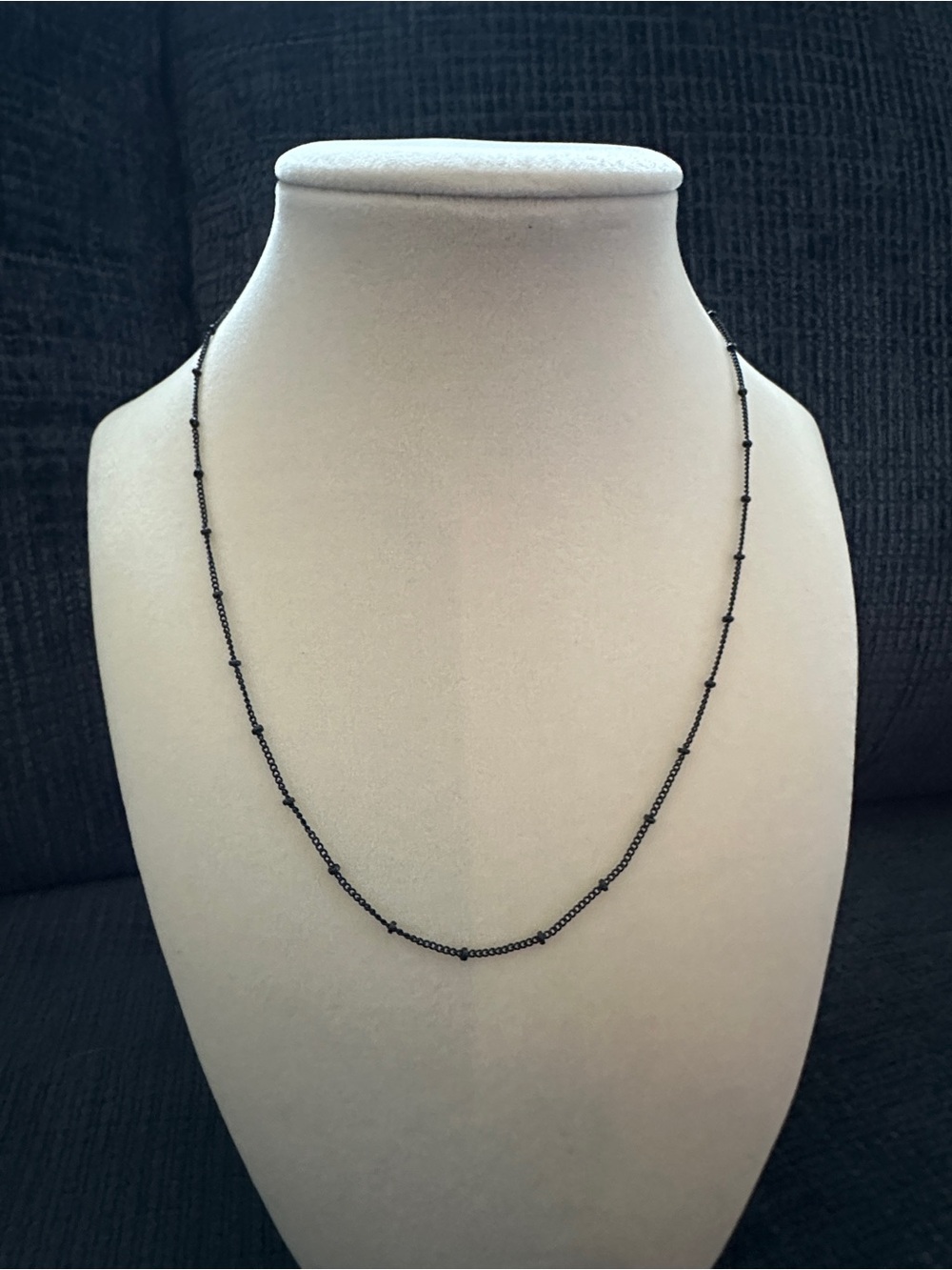 Origami Owl Black Delicate Ball Station Necklace 16-18 inch